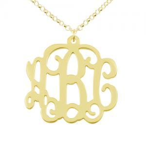 14k Gold Monogram Necklace