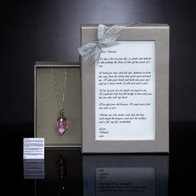 Message On A Necklace Personalised Jewellery Gift Set