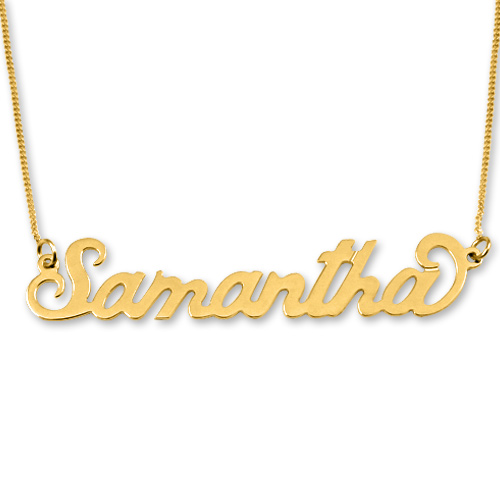 14k Gold "carrie Style Name Necklace